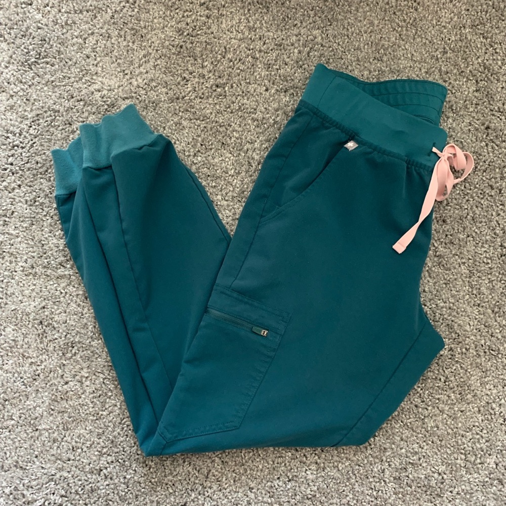 Figs Caribbean blue Zamora jogger scrub pants